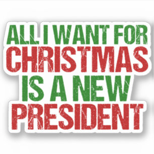 Sticker Humour politique drôle de Noël