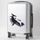 Sticker Humpback Hawaii Purple Islands (Sur valise)