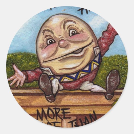 Sticker HUMPTY DUMPTY Alice au pays des merveilles (Devant)