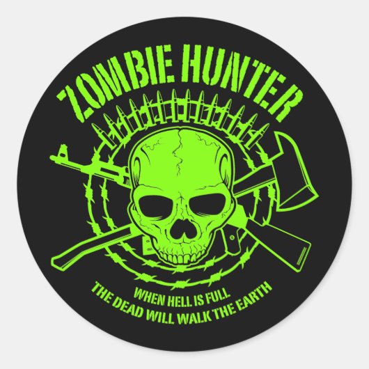 Sticker Hunter Zombie (Devant)