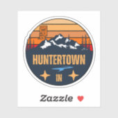 Sticker Huntertown, Indiana (Feuille)