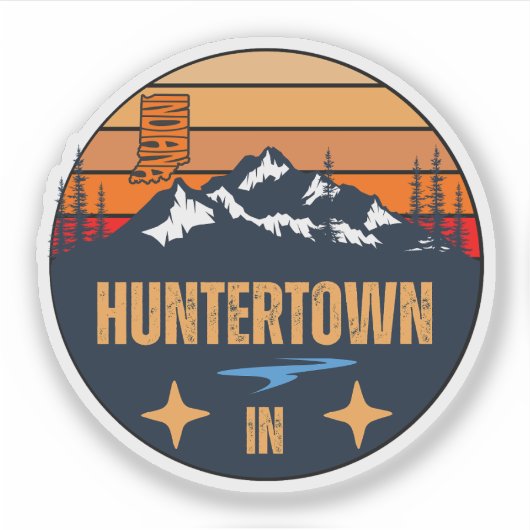 Sticker Huntertown, Indiana (Devant)