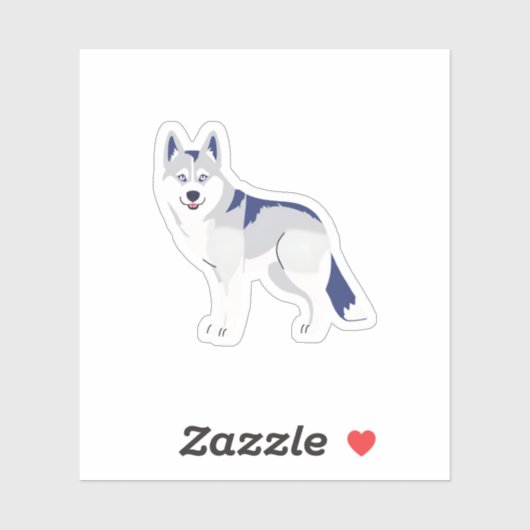 Sticker Husky (Feuille)