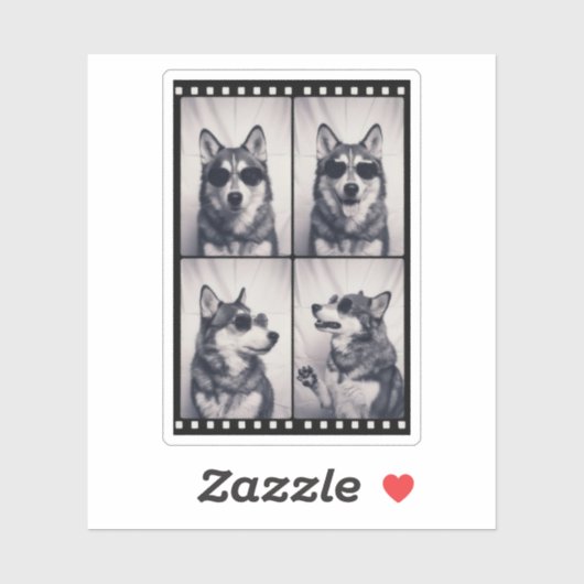 Sticker Husky Dog Portrait (Feuille)