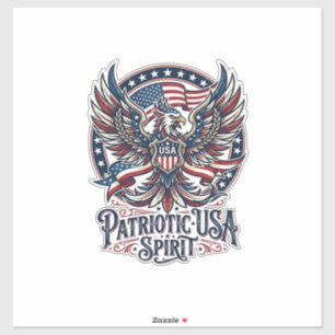 Sticker Hybride de phénix patriotique Hybride d'animal pat