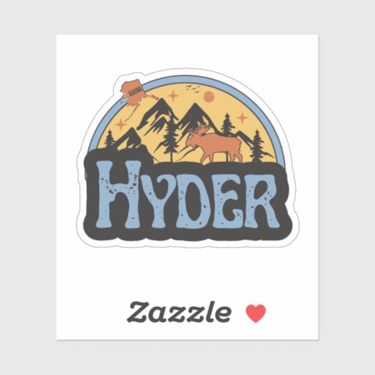 Sticker Hyder, Alaska (Feuille)