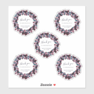 Sticker Hydrangées bleues lavande violettes Mariage Remerc