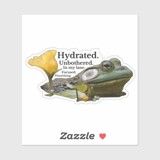 Sticker Hydraté. - American Bullfrog (Feuille)