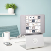 Sticker Hygge calendrier des fêtes Noël magie (Ordinateur portable sur le bureau)