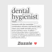 Sticker Hygiéniste dentaire Définition Hygiène dentaire (Feuille)