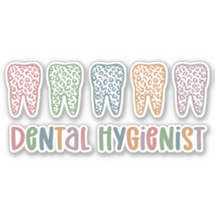 Sticker Hygiéniste dentaire   RDH Dentist Léopards cadea