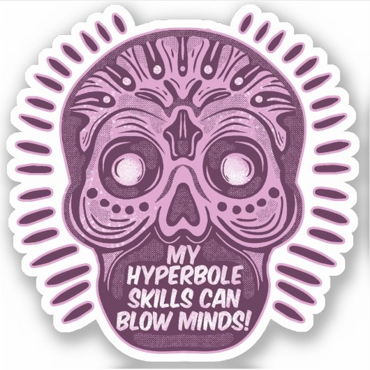 Sticker Hyperbole Funny ANGLAIS LANGUE (Devant)