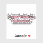 Sticker hyperfixation libérée Neurodiversité rose (Feuille)