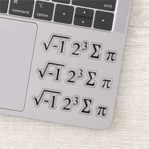 Sticker i 8 sum pi - Je mange une tarte - Forme de mathéma