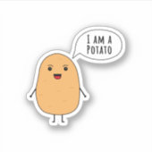 Sticker I a potato (Devant)