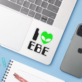 Sticker I Alien Heart EBE (Ordinateur portable avec iPhone)