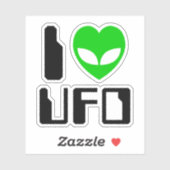 Sticker I Alien Heart UFO (Feuille)