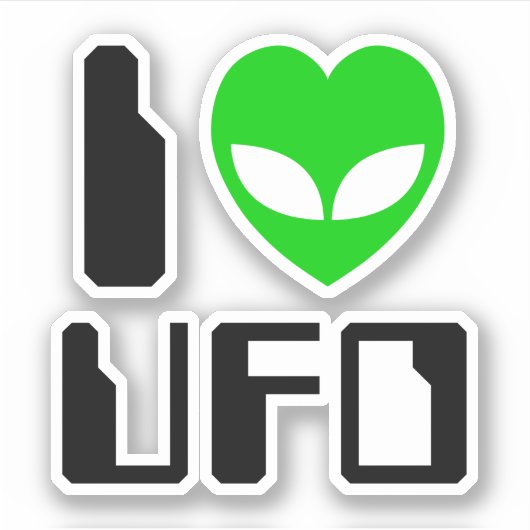 Sticker I Alien Heart UFO (Devant)