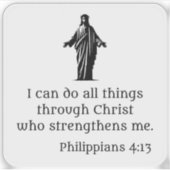 Sticker I Can Do All Things Through Christ (black) (Devant)