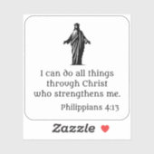 Sticker I Can Do All Things Through Christ (black) (Feuille)