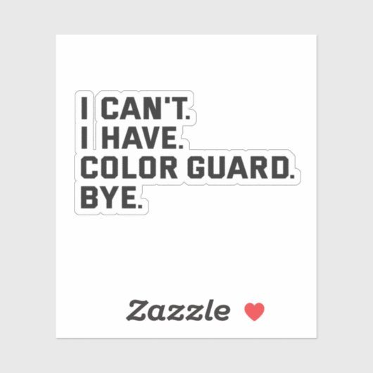 Sticker I Can't I (Feuille)