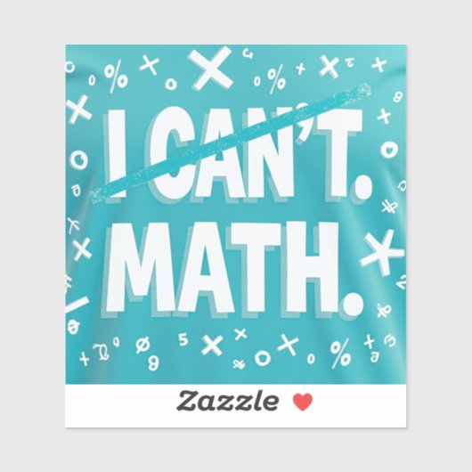 Sticker I cant math (Feuille)
