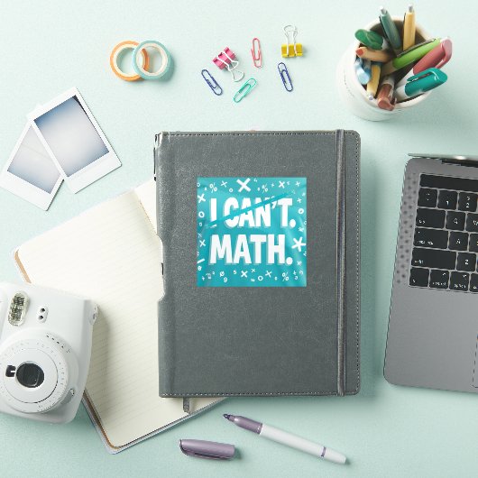Sticker I cant math (Couverture iPad)
