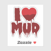 Sticker I Coeur (Amour) Boue (Feuille)