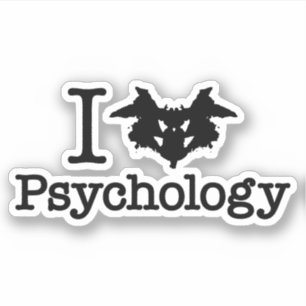 Sticker I Coeur (Rorschach Inkblot) Psychologie