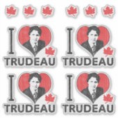 Sticker I Coeur Trudeau Contour Cut Set (Devant)