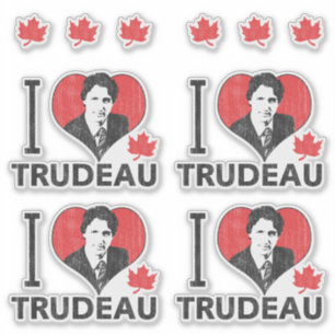 Sticker I Coeur Trudeau Contour Cut Set