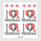 Sticker I Coeur Trudeau Contour Cut Set (Feuille)