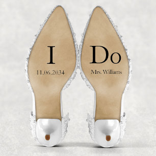 Sticker I Do Bride Mariage Chaussure Personnalisée Vinyl S