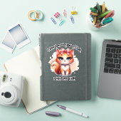 Sticker I Don't Need Your Attitude Funny Cat Lover Gift (Couverture iPad)