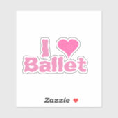Sticker I Heart Ballet (Feuille)