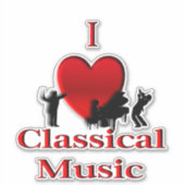 Sticker I Heart Classical Music (Devant)