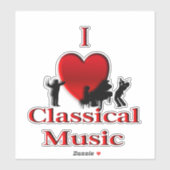 Sticker I Heart Classical Music (Feuille)