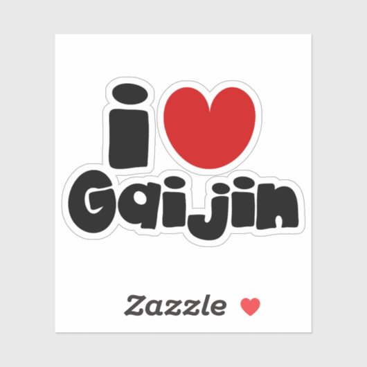 Sticker i heart Gaijin (Feuille)