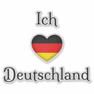 Sticker "I heart Germany" "J'aime l'Allemagne" German