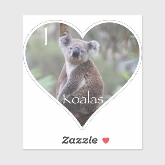 Sticker I Heart Koalas (Feuille)