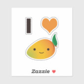 Sticker I Heart Mango (Feuille)