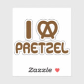 Sticker I Heart Pretzel (Feuille)