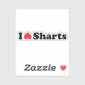 Sticker I Heart Sharts (Feuille)