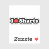 Sticker I Heart Sharts (Feuille)