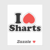 Sticker I Heart Sharts (Feuille)