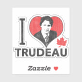 Sticker I Heart Trudeau Contour Cut (Feuille)