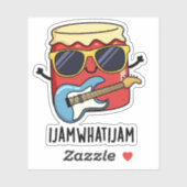 Sticker I Jam What I Jam Funky Music Food Pun (Feuille)