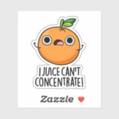 Sticker I Jus ne peut pas se concentrer mignonne Pun orang (Feuille)