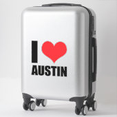 Sticker I Love Austin (Sur valise)