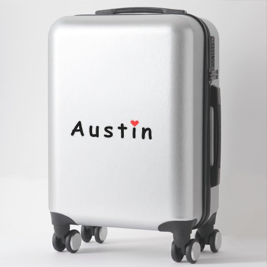 Sticker I Love Austin (Sur valise)